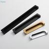 Recessed Cabinet Pulls, Aluminum Alloy Hidden Drawer Handles for Wardrobe & Furniture (Multi-Color & Size