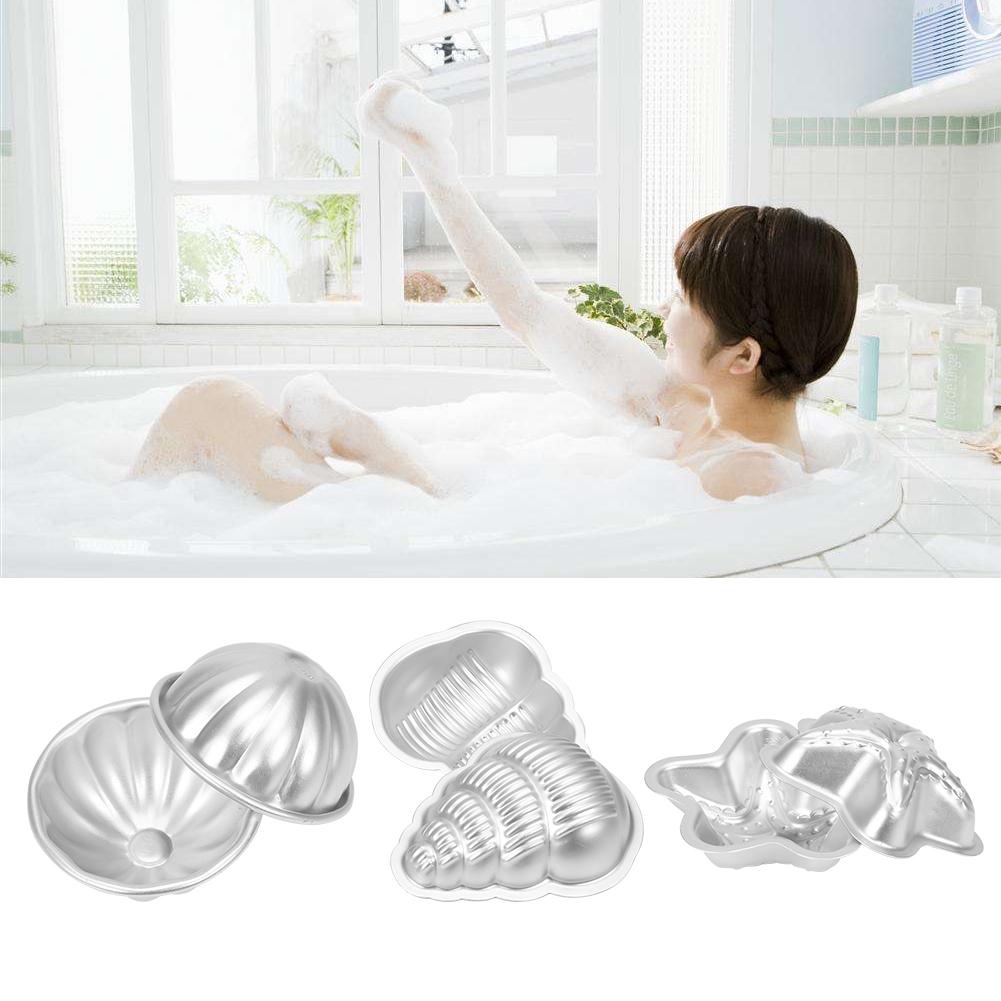 2Pcs Handmade Aluminium Alloy Bath Bomb Molds Fizzy Crafting DIY Cake Mould Tools