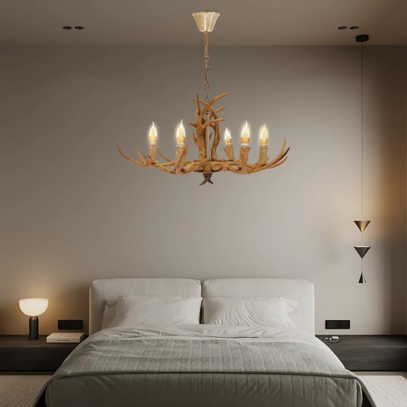 Vintage Pendant Light and Pore Deer Antler Restaurant Dining Room Pendant Light