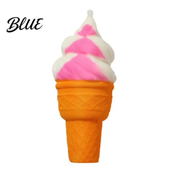 Classroom Stress Reliever Realistic Ice Cream Cone Squeeze Toy Slow-Rising PU Fidget for Relief Eco-friendly Soft Decompression Gadget Kids