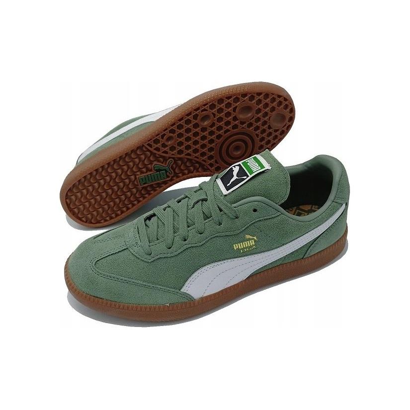 Puma Suede Series Durable Breathable Low-Top Sneakers Men Sneakers Green 387745-04