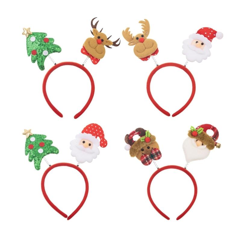 

Practical Holiday Christmas Headbands Collection 7 Pieces Christmas Party Supplies Portable for Kids and Adults 1