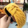 Gestricktes Knoten-Stirnband Koreanisches Stirnband Retro Hochwertig Gedrehtes Woll-Kopfschmuck Einfache Haarnadel mit breiter Krempe