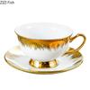 Golden Edged Ceramic Coffee Mug Afternoon Tea Coffee Cup Saucer Sets Couple Cup Set Home Creative Drinkware Mug New Home Gift