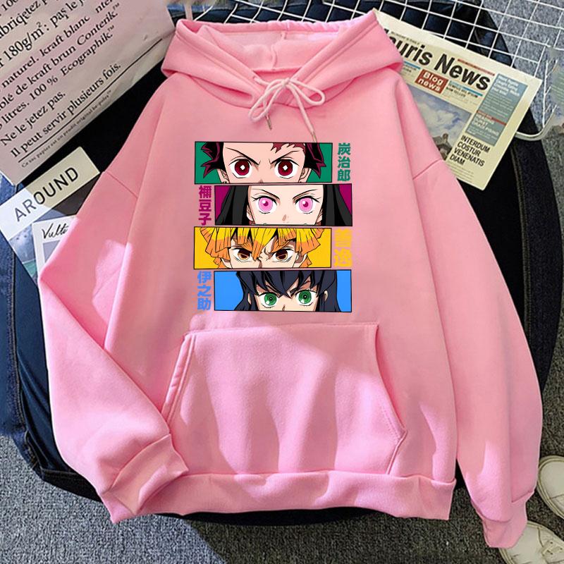 New Fashion Anime Kamado Tanjirou Kamado Nezuko Printed Hoodie Women Men Autumn Winter Warm Sweatshirt Hip Hop Harajuku Tops