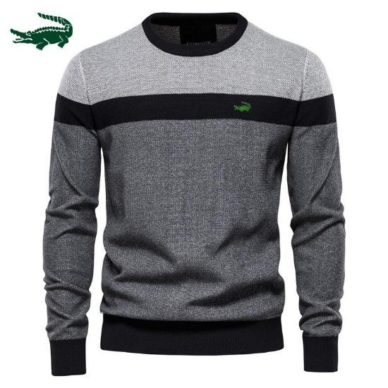 

CARTELO, мужской свитер, новинка осени 2024, в полоску, с длинными рукавами, мужской трикотаж, модный мужской повседневный свитер с круглым вырезом