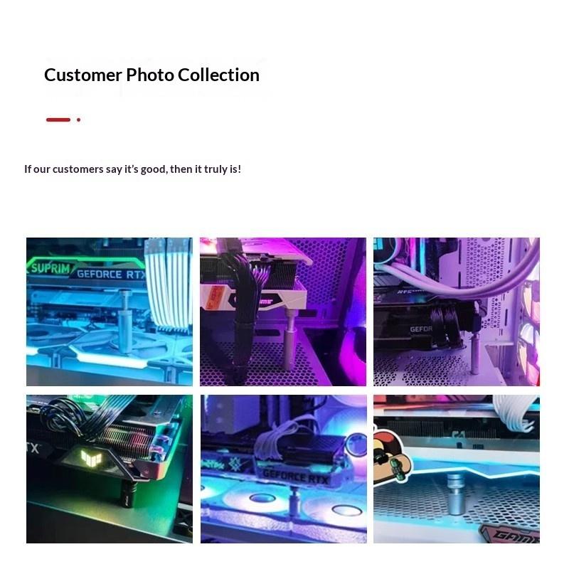 Aluminum Gpu Holder Vertical Telescopic Rotating Stand Magnetic Bracket Video Card Holder Graphics Card Bracket