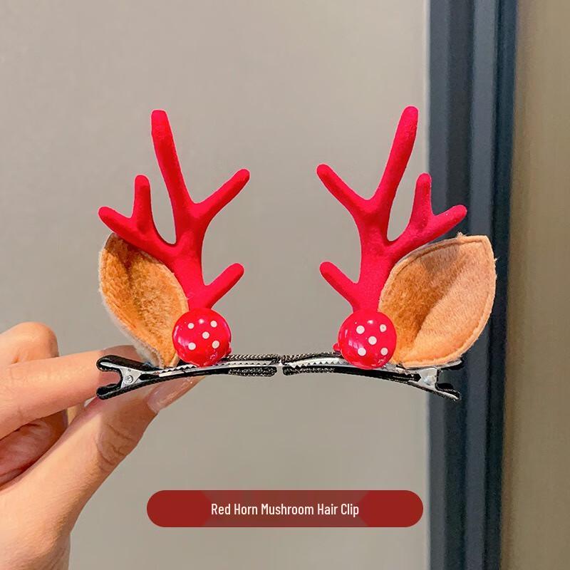 Fumade Christmas Cute Deer Antler Hair Clips