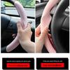 Tesla Model 3/Y Ultra-thin Non-slip Sweat-absorbing Steering Wheel Cover with Card Holder for All Seasons