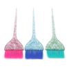 3Pcs Hair Color Brush Set Transparent Dye Brush Set with Long Handle for Salon Barber Shop Use