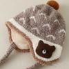 Winddichte Kinder-Beanie-Mütze Korallenfleece Säuglings-Kleinkind-Mütze Hübsliche Baby-Ohrenschutzmütze Outdoor