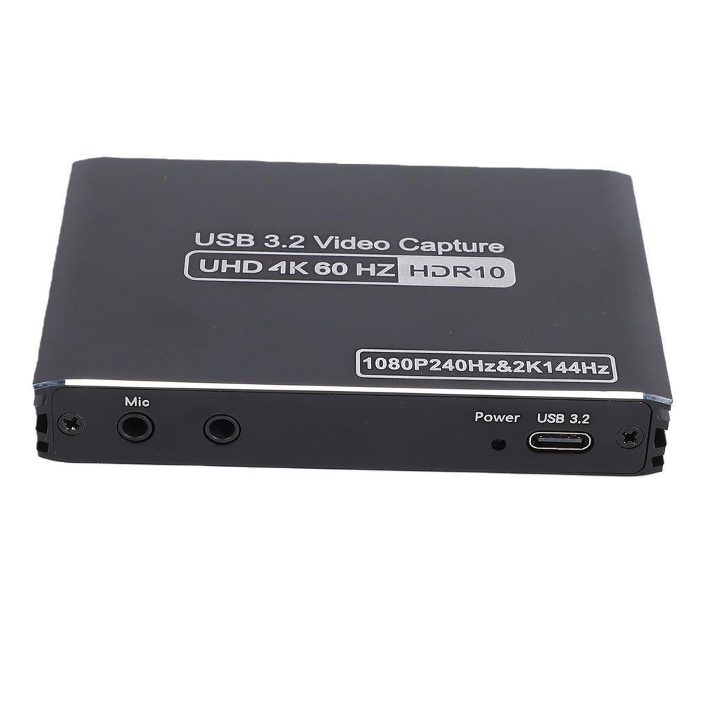 4K 60Hz Video Capture Card USB3.2 HD Multimedia Interface Capture Card HDR VRR Support with Loop Out for Live Streaming