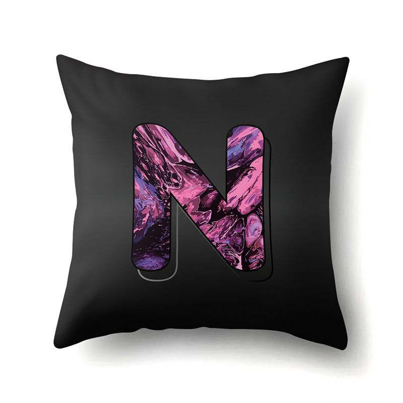 Polyester Pillowcase 3D Three-dimensional Effect Cushion Set Decorative Printing 26 English Letter Pillowcase