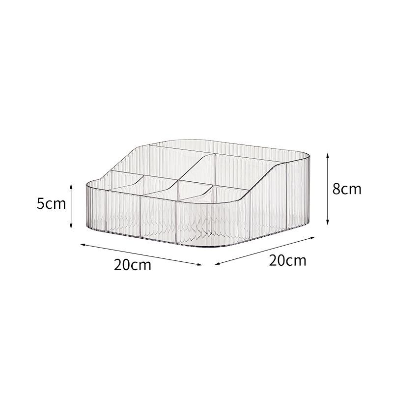 

Elegant Desktop Storage Box: 7-Grid Organizer for Cosmetics, Skincare, and Lipsticks