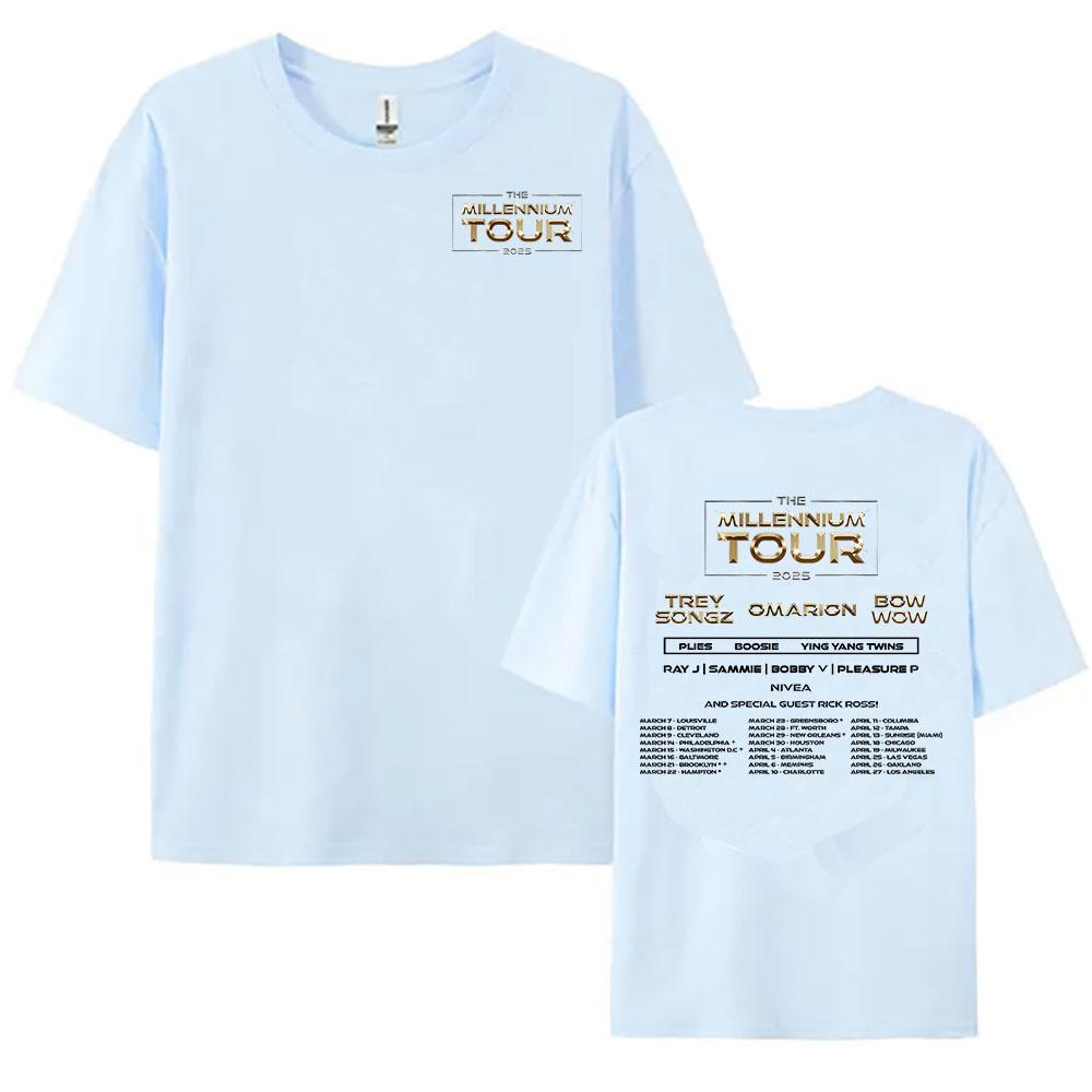 The Millennium Tour 2025 T-shirt Women Men Clothing Summer Round Neck Cotton Tshirts Graphic Tees Hip Hop Tops