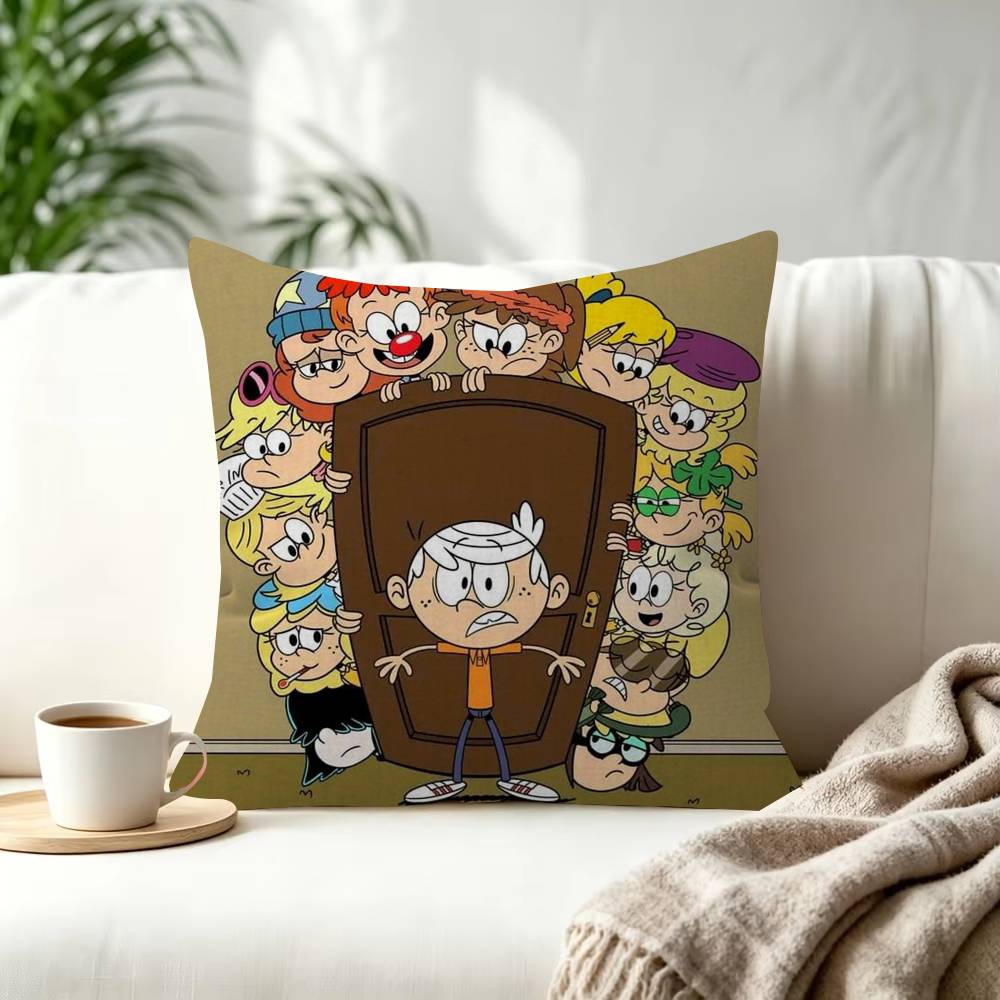 Popular Cartoon The Loud House Decorative Room Aesthetics Pillow Case Home Decor Bedroom Sofa Bed Pillow Cover x