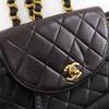 Chanel Matelasse Backpack Daypack A10177 ChainBackpack COCO Mark Black Lambskin Women Used