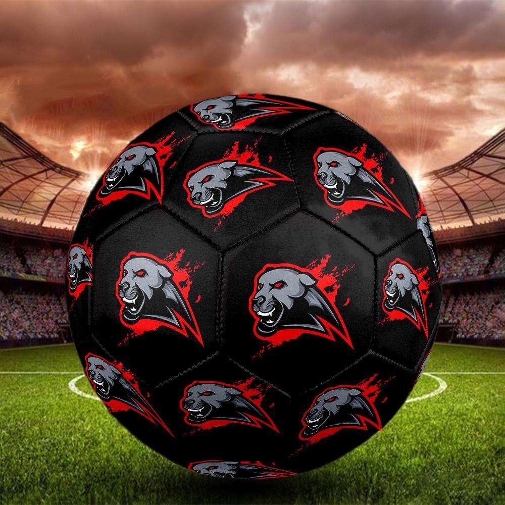 1PC Panther Spirit Emblem Soccer Ball Size 5 Football Machine Sewn Indoor/Outdoor Universal Football Surprise Collection n95