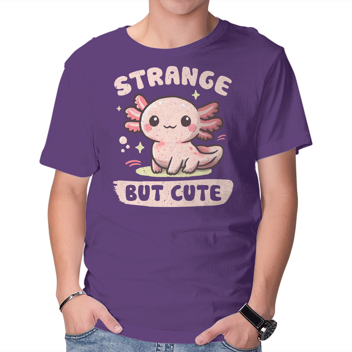Unisex Crew Neck T-Shirt Strange But Cute Graphic Short Sleeve Casual Tee XXXL