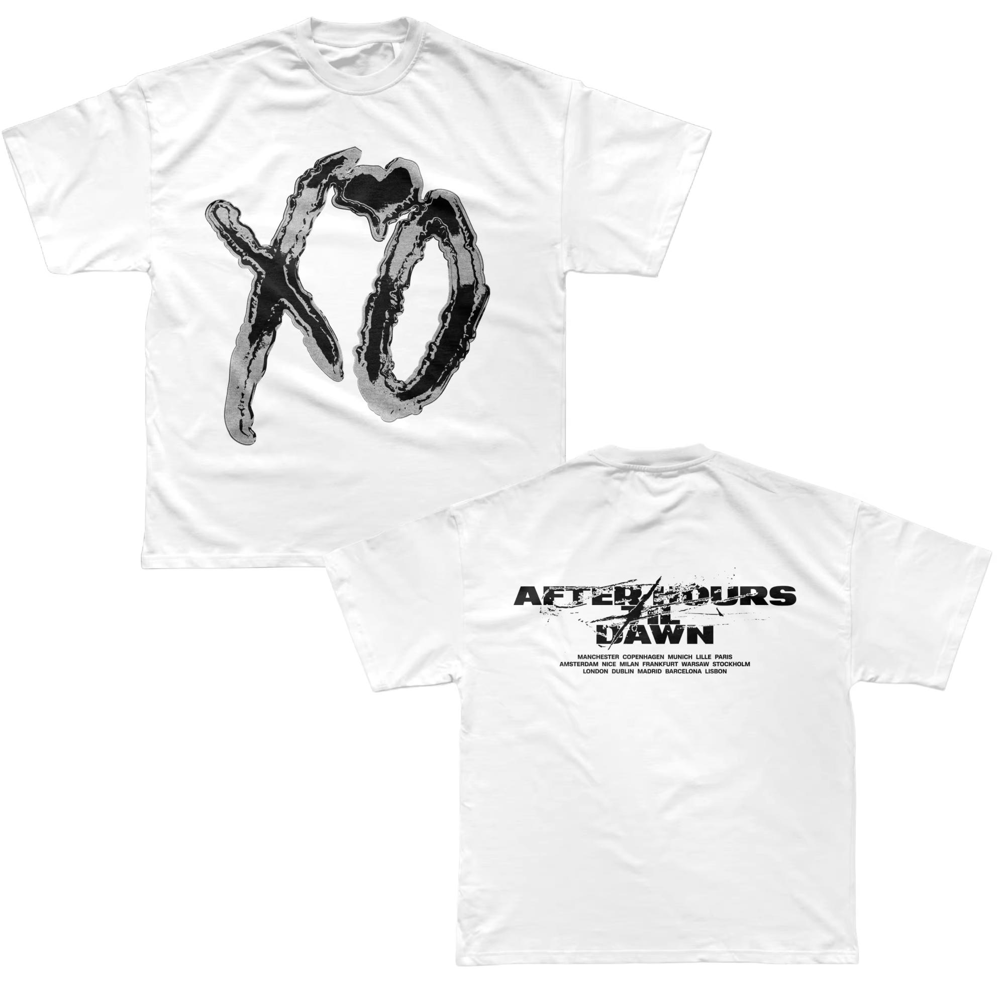 The Weeknd After Hours Til Dawn AHTD Тур 2026 Футболка Унисекс и Унисекс Хлопок Y2K Одежда Мода Круглый Вырез Короткий Рукав Футболка S
