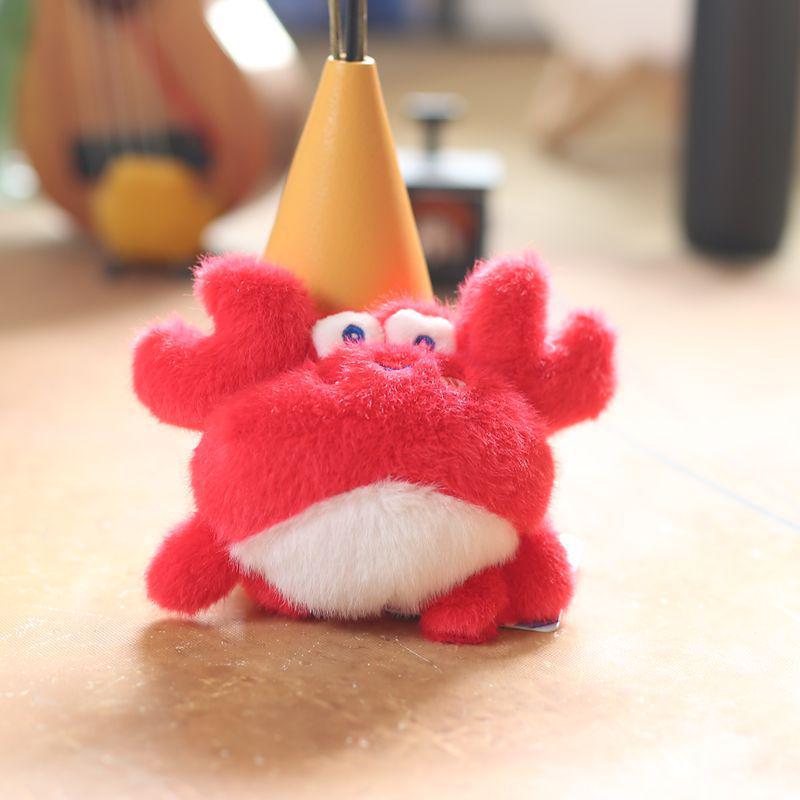 Adorable Marine Animal Plush Keychain: Crab, Lobster, Jellyfish, Shark Bag Charm Souvenir