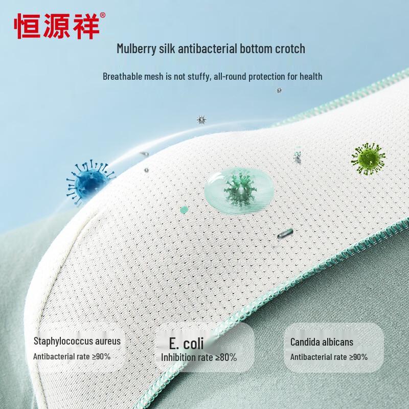 Hengyuanxiang 2024 Summer Teen Boys' Cotton Boxer Briefs 4-Pack