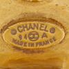 CHANEL Triple COCO Mark Earring vintage Plated Gold/Fake pearl 29.4g Women Used