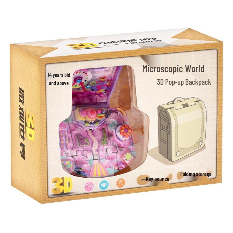 3D Dinosaur & Space Astronaut Pop-Up Keychain Book: Educational, Creative Decompression Toy