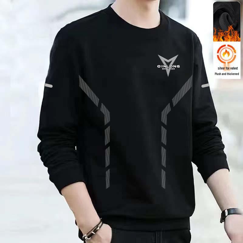 

Fast Shipping: New Autumn/Winter Fleece Hoodie, Loose Fit, Round Neck, Long Sleeve, Trendy Men s Fashion Base Layer. 3XL (145-160 lbs)