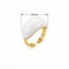 Gold Plated Brass Enamel Ring Enamel Drip Glaze Finger Ring Fashion Open End Ring  For Women