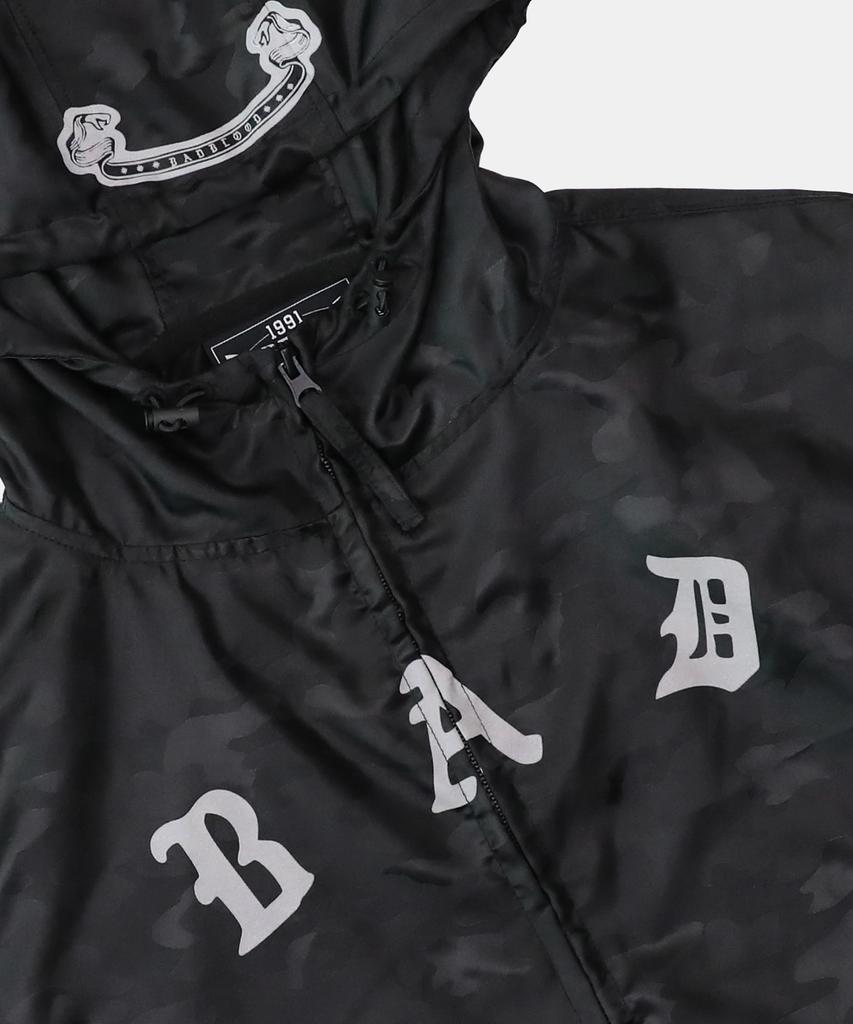 Badblood Mystic Nylon Reflective Zip-Up Hoodie - Black Camo