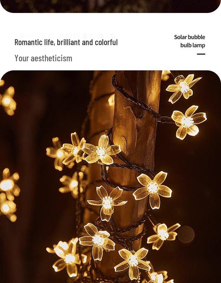 LED Solar Bubble Ball String Lights for Outdoor Ambiance