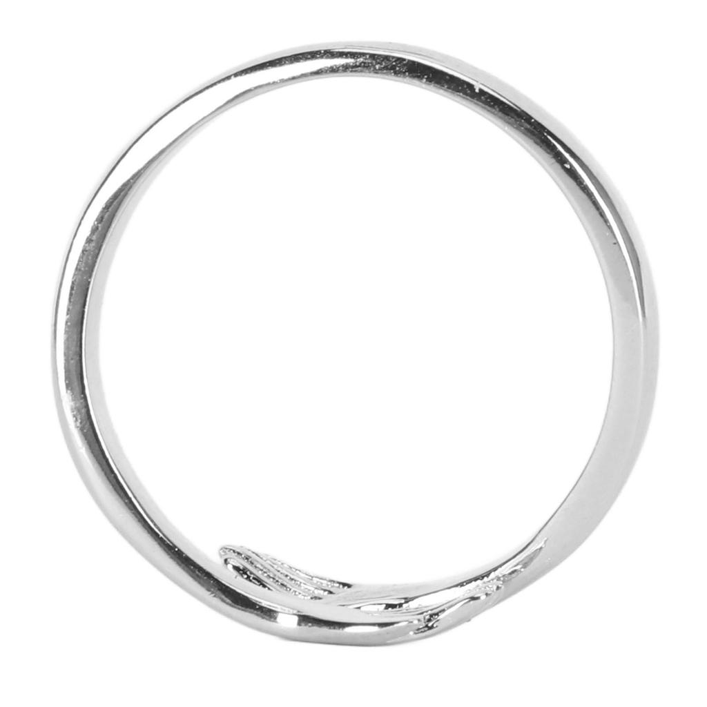Women Hug Ring Wedding Party Silver Fashionable Elegant Adjustable Open Ring Jewelry Accessory