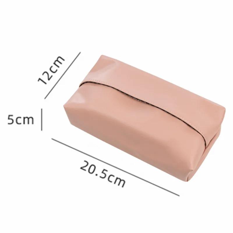 Leder Tissue Box Auto Tissue Box Hause Wohnzimmer Dekoration Schlafzimmer Küche Desktop Nordic Große Lagerung Box Serviette Halter