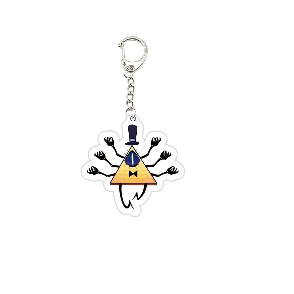 Portachiavi Bill Cipher Anime Portachiavi Portachiavi per Accessori Borsa Ciondolo Acrilico Catene Portachiavi Bill Cipher Regali per Studenti Fan