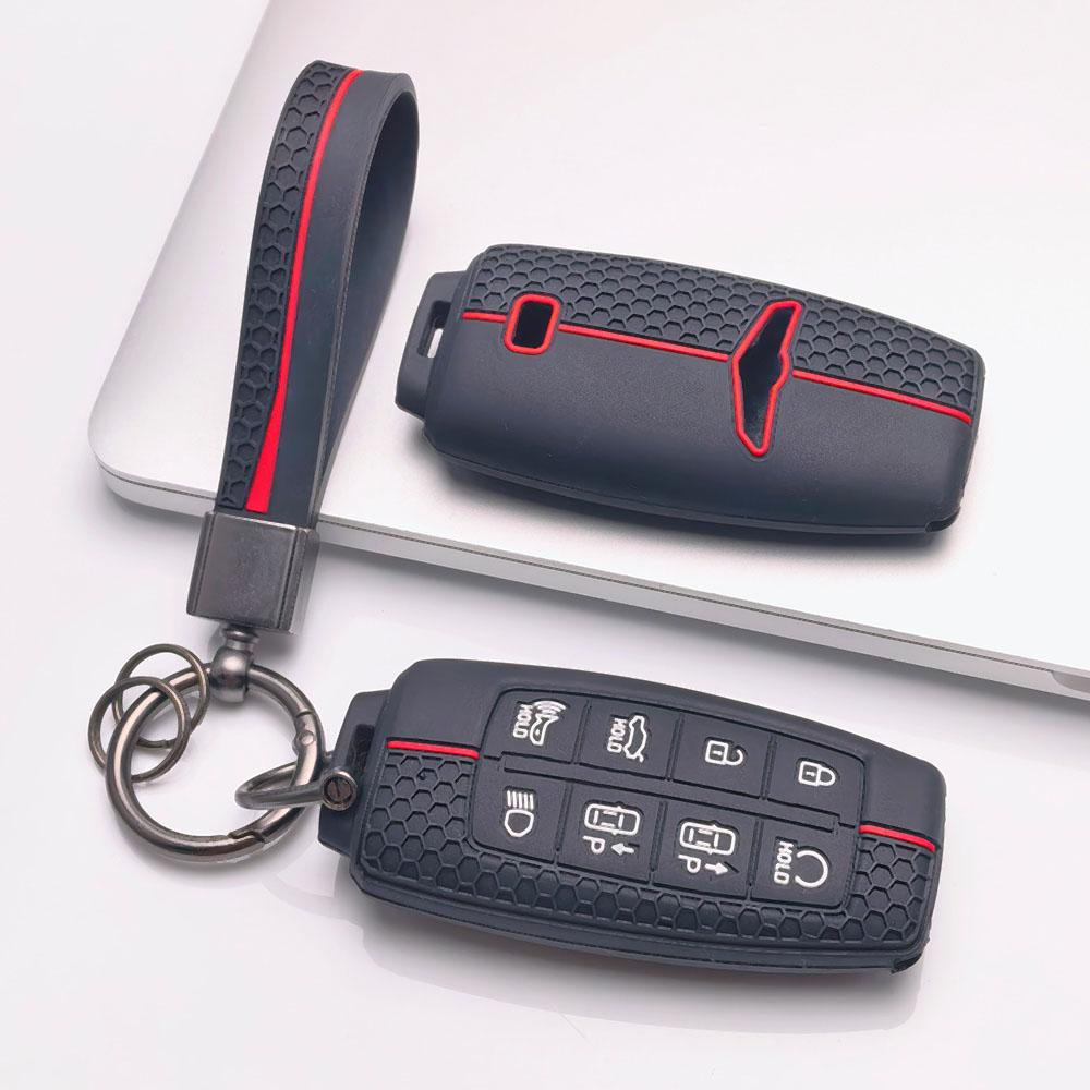Premium Silicone Car Key Fob Cover For Hyundai I30 K2 K5 For KIA Optima K5 K3 With Keychain Soft Silicone Car Interior Accessories