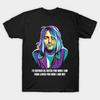 Asian Size Men Black Print T-shirt Cobain Quote No-Cut Heat Transfer Print Cotton Tshirt