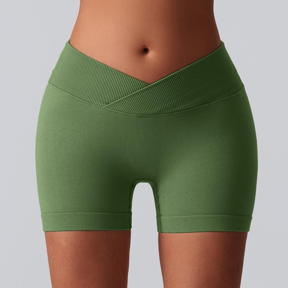 Outdoor Hip Lifting Dreiteilige Yoga-Shorts Hohe Taille Fitnesshosen Sport-Laufshorts Damen Yoga-Kleidung Schnelltrocknende Shorts Damen