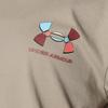 Under Armour Loose Logo Print Crew Neck Pullover Short Sleeve Drop Shoulder T-Shirt Women T-Shirts Khaki 1383047-203