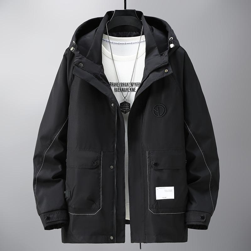 Men's Plus Size Spring Fall Workwear Trench Coat Oversized Casual Jacket 4XL-10XL