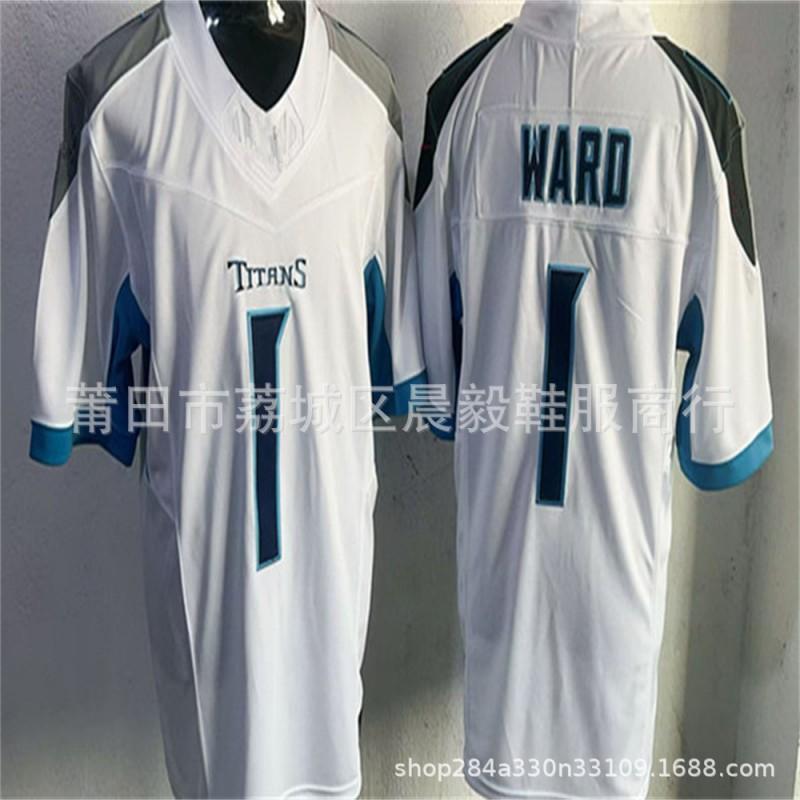 Titan Football Jersey No.1 Legend Series 3 Short Sleeve NFL Style Uniform Men Women