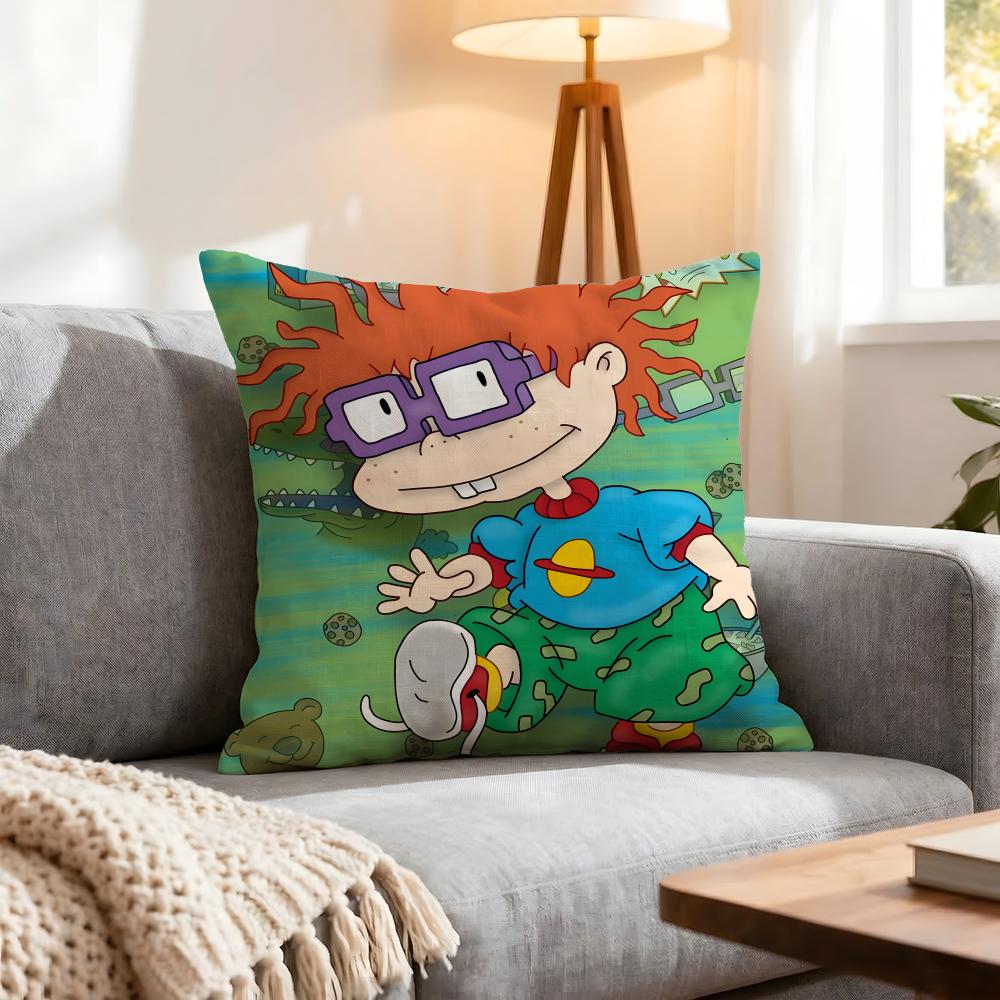 Cartoon Rugrats Cushion Cover 1Pcs Decorative Covers Soft Cushion Case For Sofa Couch Decor 40X40 45X45 Pillowcases