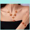 Herbst Ahornblatt Halskette Rot Für Damen Herren Mit Legierungsanhänger Und O-Gliederkette