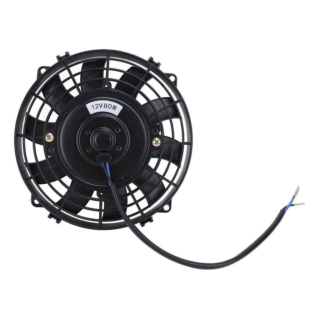 7 Inch Slim Fan 12V 80W 10 Blades High Performance Universal Push Pull Electric Radiator Cooling Fan for Vehicle