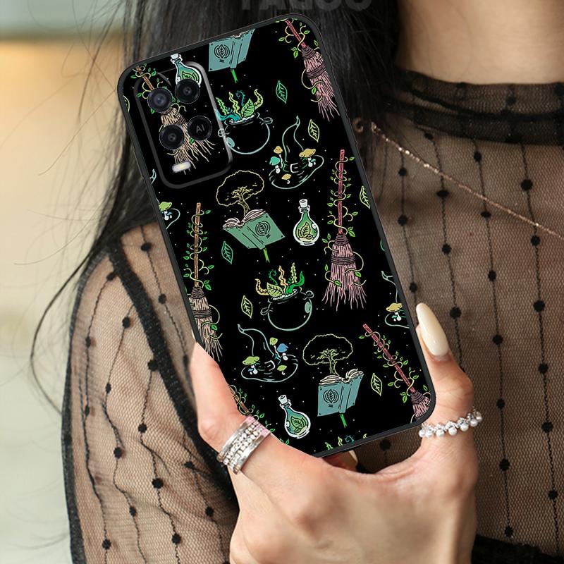 girly Forest Witch Cowgirl Rodeo Case For Oppo A5 Pro A15 A17 A57 A77 A18 A38 A58 A78 A98 A94 A74 A54 A40 A60 A80 A96 A76 A16