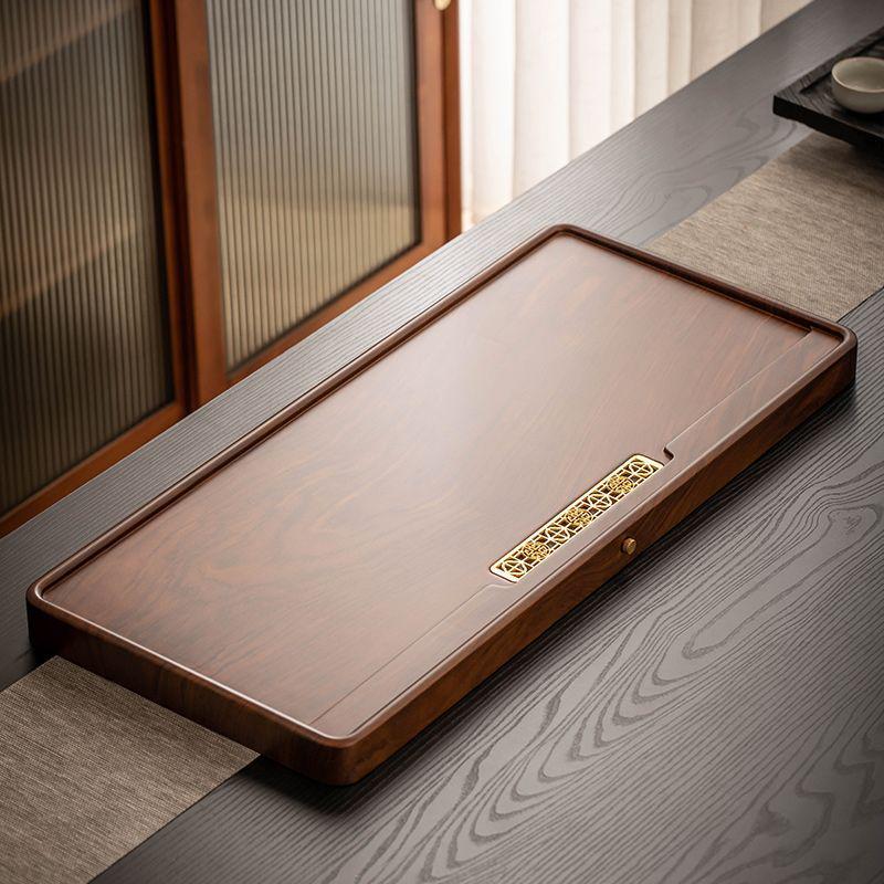 Solid Wood Tea Tray for Gongfu Tea with Drainage System