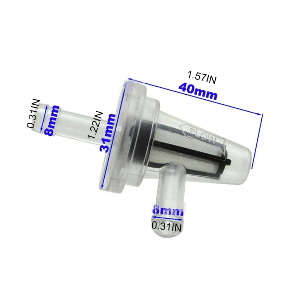 YehVeh Right Angle Large Inline Fuel Filter Pack of 2 90 Degree 1/4" 6mm