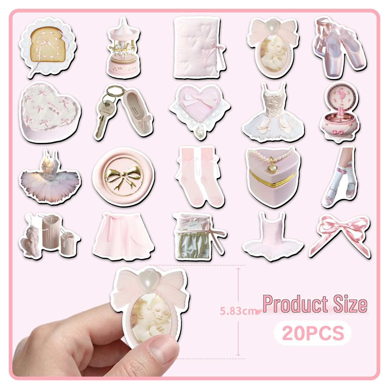 20 Ballet-Inspired Pink Magnetic Refrigerator Magnets – Fresh, Girly DIY Stickers 5.5-8.5 cm