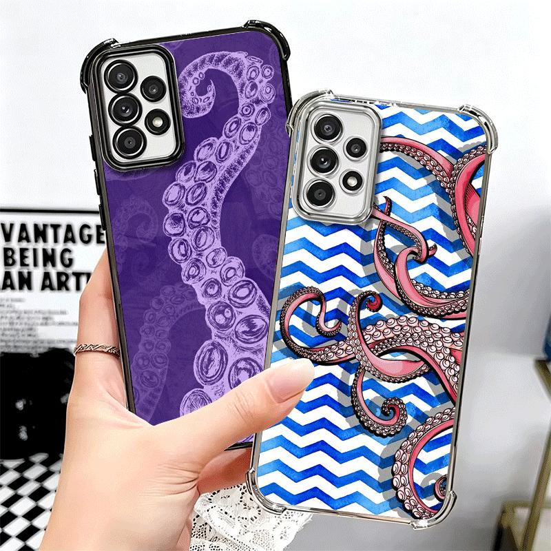 Octopus Tentacle Art Soft Phone Case For Samsung A17 A27 A07 A37 A57 A16 A56 A15 A55 A14 A54 A13 A53 A26 A36 A25 A35 A24 A34 A23