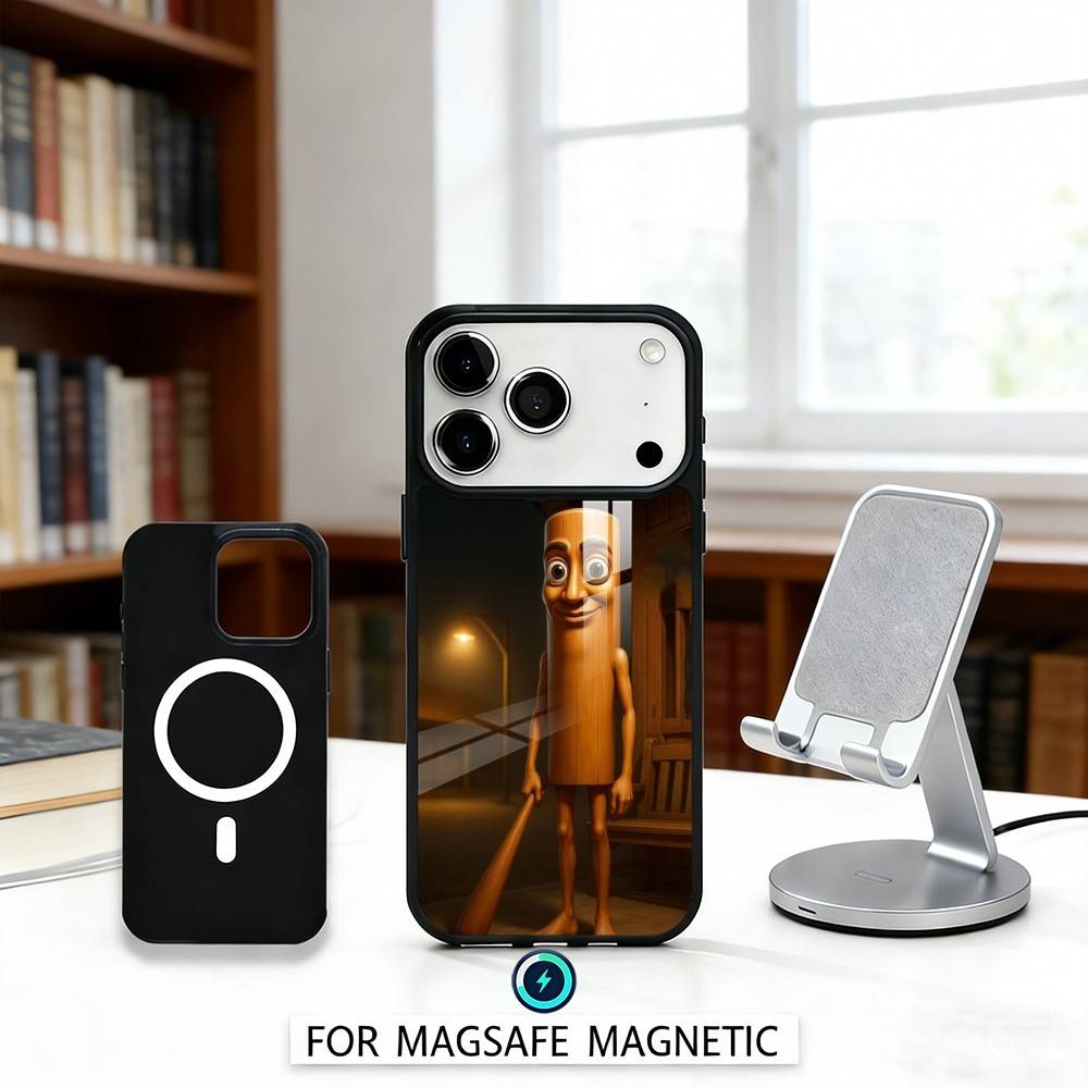 I-Italian B-Brainrot T-Tung Phone Case Magnetic For iPhone17 16 15 14 13 12 Pro Max For Magsafe Wireless Charging Cover